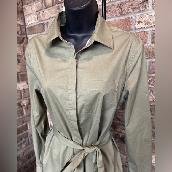 Victoria’s Secret Olive Shirt Dress Belted Size 2 - Picture 3 of 10